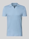 Blend Regular Fit Polo-Shirt mit Strukturmuster Modell 'Heskild' Jeansblau