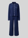Polo Ralph Lauren Pyjama mit Logo-Stitchings Modell 'POLO ESSENTIALS' Dunkelblau