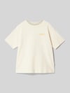 JACK & JONES T-shirt met ronde hals, model 'ORRETIRO' Ecru