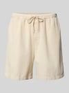 JACK & JONES Regular Fit Shorts aus Cord mit elastischem Bund Modell 'BILL' Offwhite