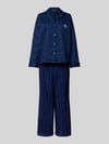 Lauren Ralph Lauren Pyjama mit Logo-Stitching Dunkelblau