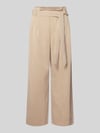 ONLY Regular Fit Bundfaltenhose aus Viskose-Mix Modell 'MARSA' Sand