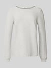 Christian Berg Woman Regular fit shirt met lange mouwen van puur katoen in gebreide look Middengrijs gemêleerd