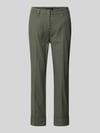 CAMBIO Leinenhose mit Baumwoll-Anteil Oliv