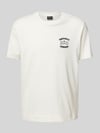 Emporio Armani T-Shirt mit Label-Stitching Offwhite