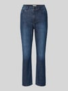 Christian Berg Woman Cropped Slim Fit Jeans mit Eingrifftaschen Marine Melange