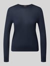 BOSS Regular Fit Pullover aus reiner Schurwolle Modell 'Ferpina' Marine