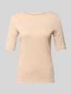 Christian Berg Woman T-shirt z dekoltem typu łódka Ziemisty brązowy