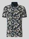 PME Legend Slim Fit Poloshirt im Allover-Look Marine