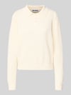 REVIEW Langärmliger Polo-Gebreide pullover aus Bouclé-Effectgaren Offwhite