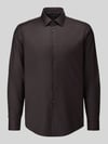 Jake*s Slim Fit Businesshemd mit Kentkragen Schoko