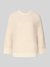 Rich & Royal Loose Fit Strickpullover mit Woll-Anteil Sand