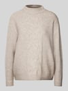 Street One Sweter z dzianiny z prążkowanymi wykończeniami Piaskowy