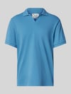 MC2 Saint Barth Regular Fit Poloshirt mit V-Ausschnitt Modell 'CHARLES' Blau