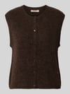 MOS MOSH Regular Fit Cardigan aus elastischem Alpaka-Mix mit Knopfleiste Dunkelbraun