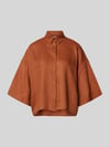 MM by Max Mara Boxy fit linnen blouse met 3/4-mouw model 'RITO' Roestrood
