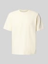 JACK & JONES T-shirt met opstaande kraag model 'AUSTIN' Offwhite