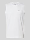 Champion Top mit Label-Stitching und Rundhalsausschnitt Weiss
