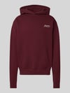 PEGADOR Regular Fit Hoodie aus Baumwoll-Mix Bordeaux
