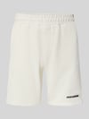 PEGADOR Sweatshorts mit elastischem Bund und Logo-Stitching Offwhite