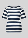 MORE & MORE T-shirt met viscose en ronde hals Marineblauw