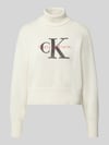 Calvin Klein Jeans Regular Fit Pullover aus reiner Baumwolle Weiss