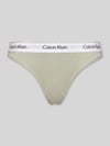 Calvin Klein Underwear Stringi z mieszanka bawełny i modalu Jasnozielony