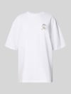 REVIEW Oversized T-Shirt mit Motiv-Print Weiss