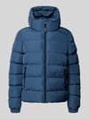 Superdry Gewatteerd jack met labelstitching en capuchon Koningsblauw