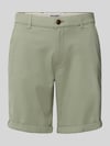 JACK & JONES Szorty o kroju regular fit z fakturowanym wzorem model ‘FURY’ Limonkowy