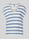 ONLY Regular Fit T-Shirt aus Viskose-Mix Modell 'LIRA' Jeansblau
