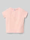 Mayoral T-Shirt mit floralem Stitching Hellrosa