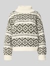 ONLY Regular fit coltrui met all-over motief, model 'CARIN' Ecru
