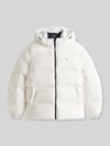 Tommy Jeans Relaxed Fit Daunenjacke mit Kapuze Offwhite