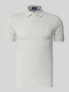 Polo Ralph Lauren Slim Fit Poloshirt aus reiner Baumwolle Hellgrau Melange