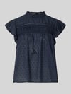 ONLY Regular Fit Blusentop aus reiner Baumwolle Modell 'KATTI' Marine