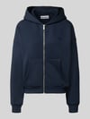 REVIEW Relaxed Fit Basic Sweatjacke mit Kapuze Dunkelblau