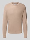 JACK & JONES Strickpullover mit Rundhalsausschnitt Modell 'KAITO' Offwhite