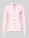 VERO MODA Relaxed Fit Hemdbluse aus reiner Viskose Modell 'BUMPY' Pink