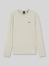 BOSS Green Regular Fit Langarmshirt aus Baumwoll-Mix Modell 'Tee Long' Beige