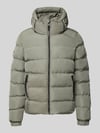 Superdry Steppjacke mit Kapuze und seitlichen Reißverschlusstaschen Hellgruen