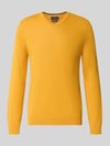 Christian Berg Men Strickpullover aus Woll-Mix mit V-Ausschnitt CORAL Melange