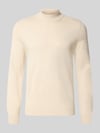 Christian Berg Men Regular Fit Turtleneck aus Woll-Mix Ecru Melange
