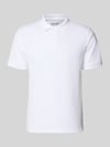 JACK & JONES Regular Fit Poloshirt mit Strukturmuster Modell 'AUSTIN' Weiss