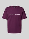REVIEW T-Shirt mit Label-Print Pflaume