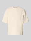REVIEW Regular-Fit T-Shirt in Plissee-Optik Ecru