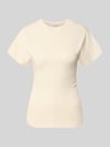 Jake*s Casual t-shirt z bawełny z okrągłym dekoltem Beżowy