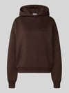 REVIEW Relaxed Fit Hoodie aus Baumwoll-Mix mit Label-Detail Dunkelbraun
