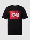 JACK & JONES T-Shirt mit Label-Print Modell 'CORP' Black