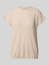 Christian Berg Woman T-Shirt mit Strukturmuster und Rundhalsausschnitt Beige